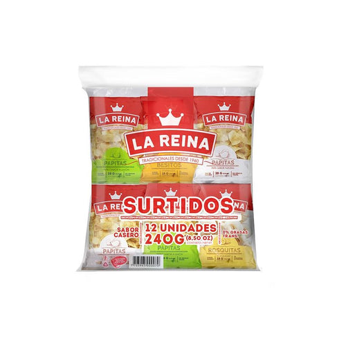PAPA LA REINA 12U 336G SURTIDO